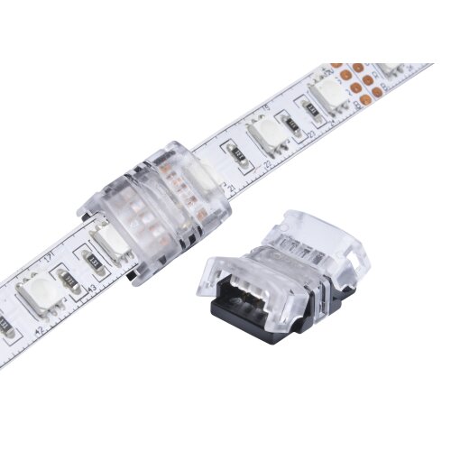 Clamp connectors for LED strips and ribbons