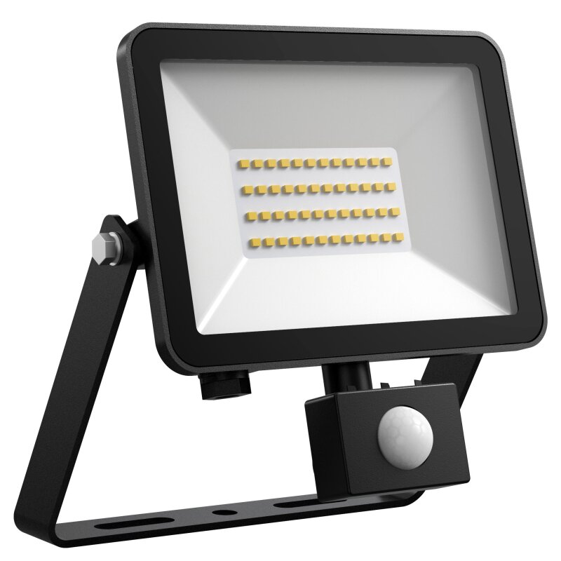FLOORslim-sensor mit Bewegungsmelder LED-Strahler 4000K schwarz PIR DOTLUX 30W