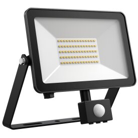 DOTLUX LED-Strahler FLOORslim-sensor 50W 3000K schwarz mit Bewegungsmelder PIR