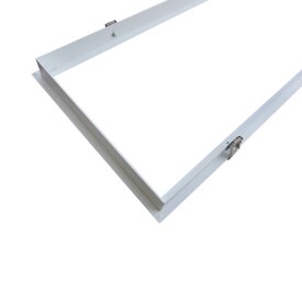 DOTLUX Cadre dencastrement pour panneau LED 1195x295mm pour plafond sec, peint par poudrage, blanc avec clips