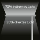DOTLUX Lampadaire LED STYLEbutler 80W 4000K gradation en fonction de la lumière du jour argenté