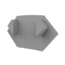 PVC-Endkappe für Profil/Abdeckung DXF8/A grau