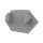 PVC end cap for profile/cover DXF8/A gray