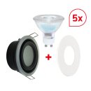 DOTLUX LED recessed lampholder MULTIip65 with GU10 3000K...
