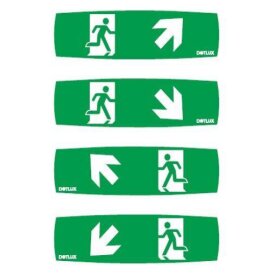 DOTLUX Extended pictogram set (4 pieces) for LED emergency light EXIT (article 5389)