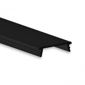 Couverture type S pour profilés en aluminium 200 cm noir