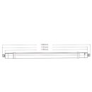 DOTLUX LED moisture-proof luminaire MISTRALsmart 22W/30W 4000K POWERselect IP65 1200mm through-wired