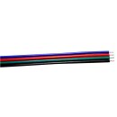 DOTLUX ribbon cable, 4-pole, 4 x 0.34 mm², 10 mm wide, sold by the meter