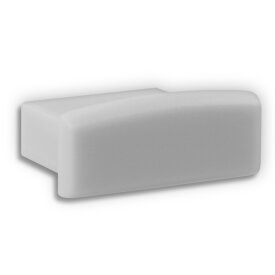 PVC end cap for profile/cover DXA15/C gray