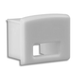 PVC end cap for profile/cover DXA5/C gray, with cable gland