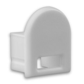 PVC end cap for profile/cover DXA5/E gray, with cable bushing