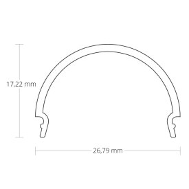 Abdeckung Typ M für Alu-Profile opal 200 cm