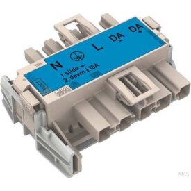 Linect connecteur en T 5 pôles DALI 1 entrée 2 sorties bleu 770-7105